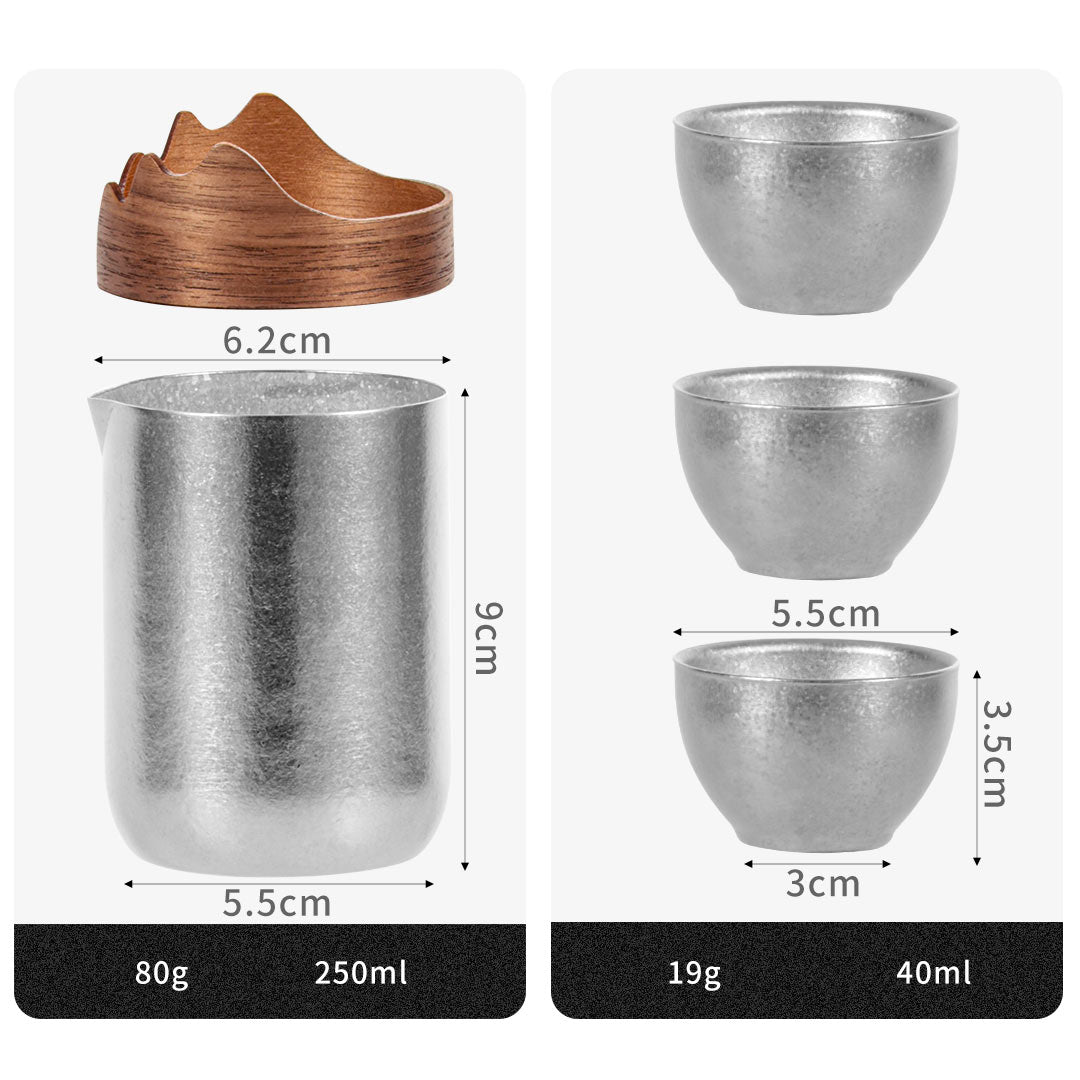 TIMZAAN TIMZAAN Pure Titanium Crystal Tea Infusion Set|Healthy・Lightweight・Luxury Living