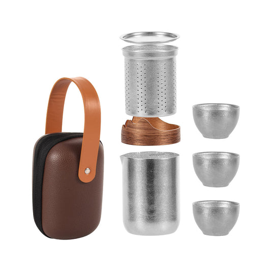 TIMZAAN TIMZAAN Pure Titanium Crystal Tea Infusion Set|Healthy・Lightweight・Luxury Living