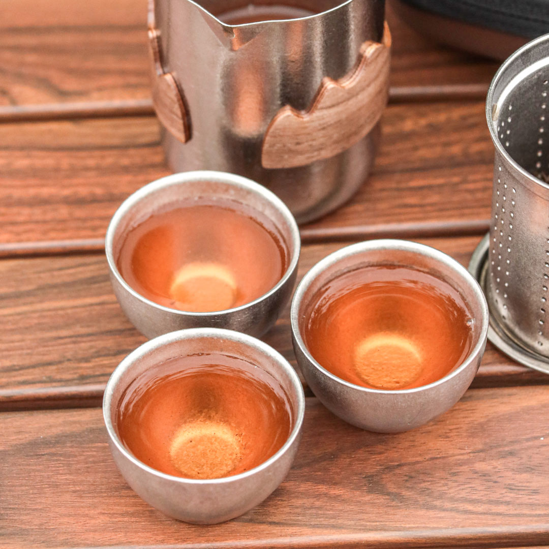 TIMZAAN TIMZAAN Pure Titanium Crystal Tea Infusion Set|Healthy・Lightweight・Luxury Living