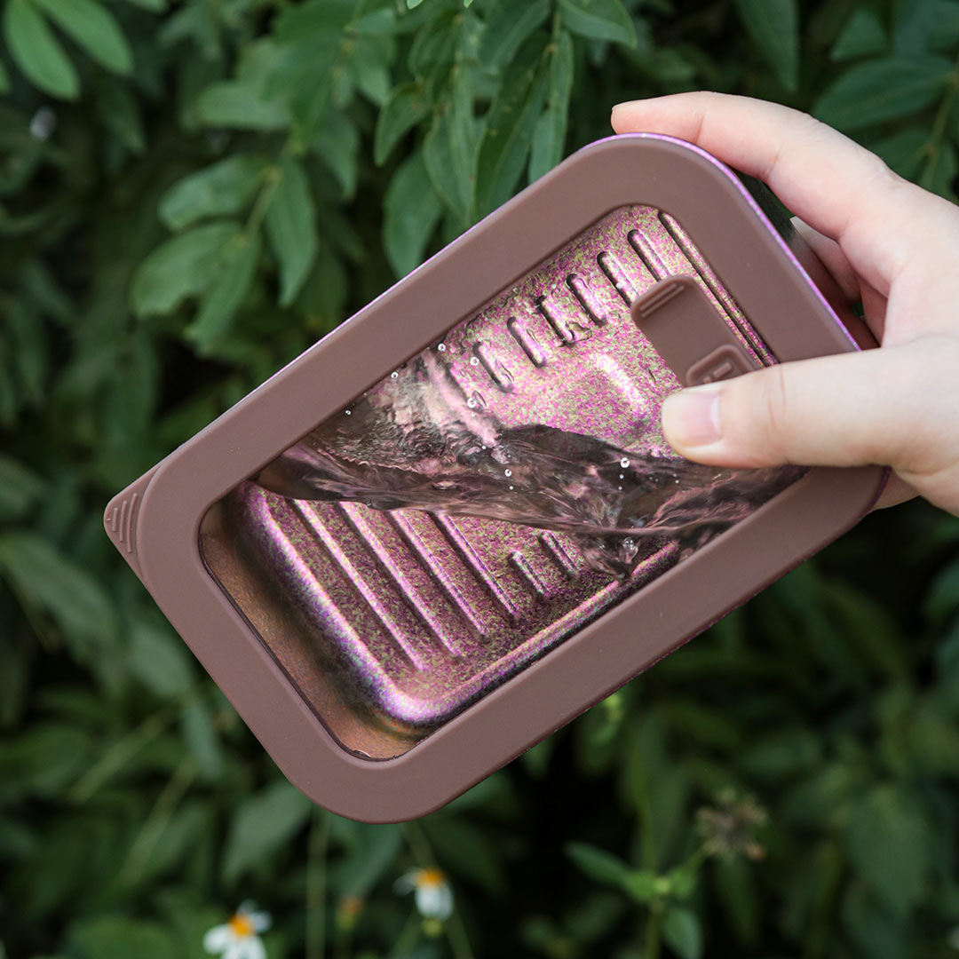TIMZAAN TIMZAAN pure titanium food storage box|Healthy・Lightweight・Luxury Living Ice Flower Red