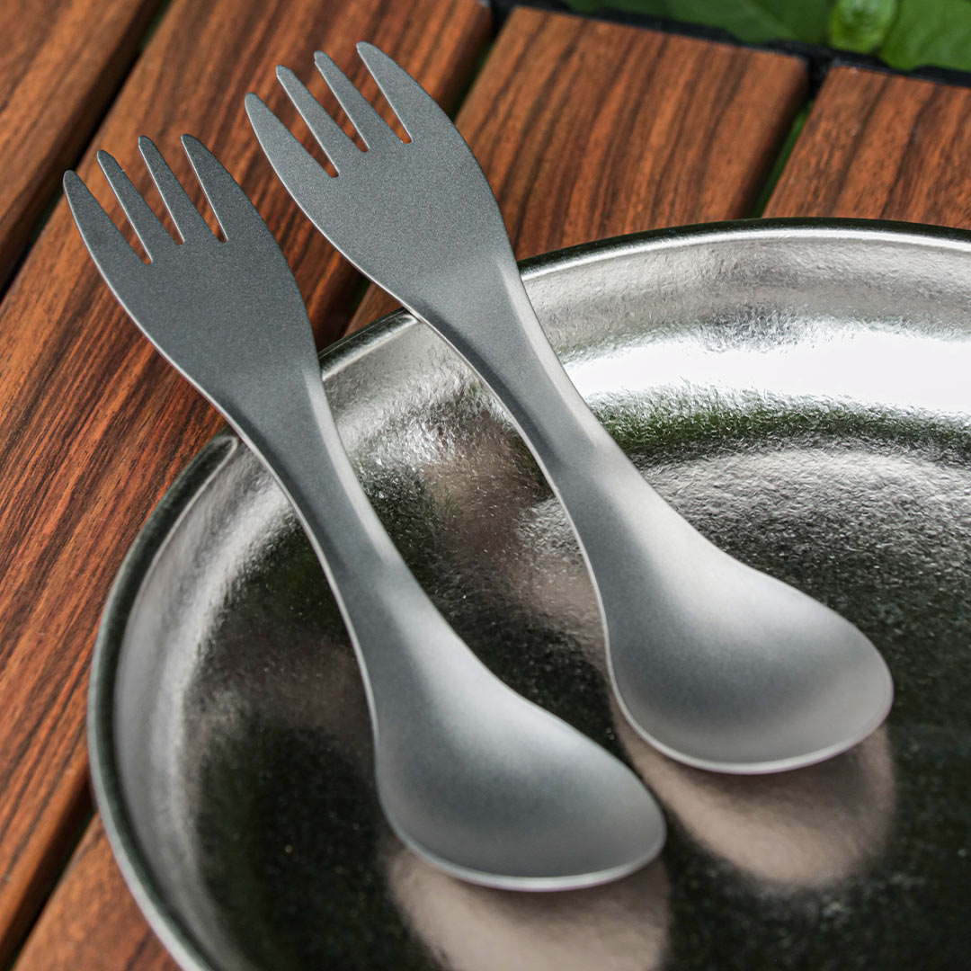 TIMZAAN TIMZAAN pure titanium fork and spoon|Healthy・Lightweight・Luxury Living