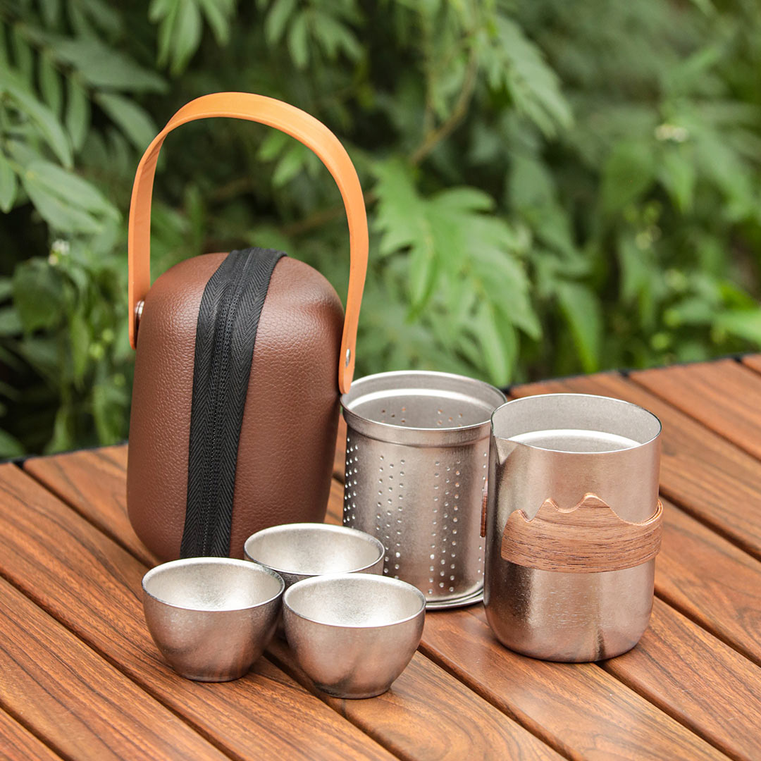 TIMZAAN TIMZAAN Pure Titanium Crystal Tea Infusion Set｜Healthy・Lightweight・Luxury Living
