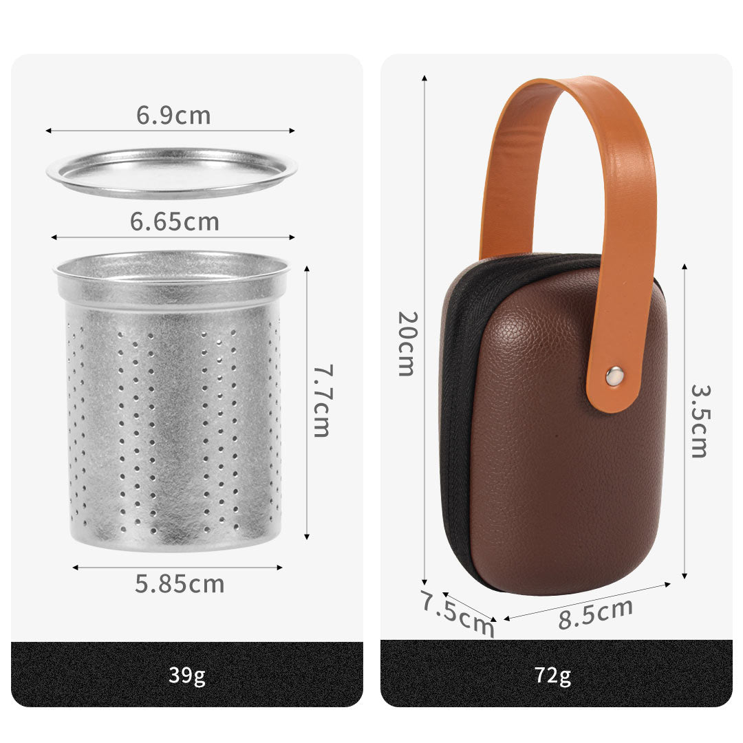 TIMZAAN TIMZAAN Pure Titanium Crystal Tea Infusion Set｜Healthy・Lightweight・Luxury Living