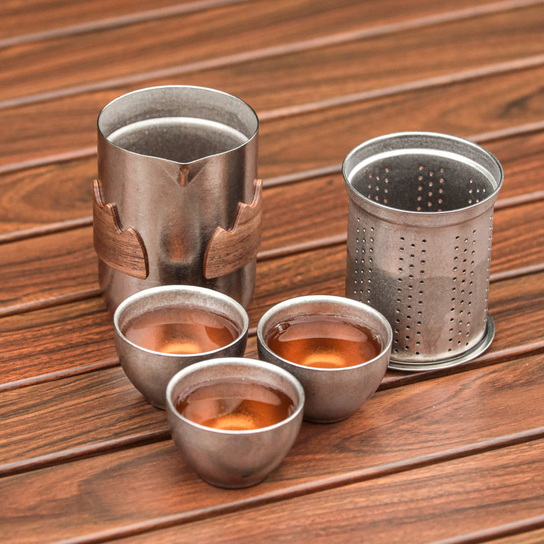 TIMZAAN TIMZAAN Pure Titanium Crystal Tea Infusion Set｜Healthy・Lightweight・Luxury Living