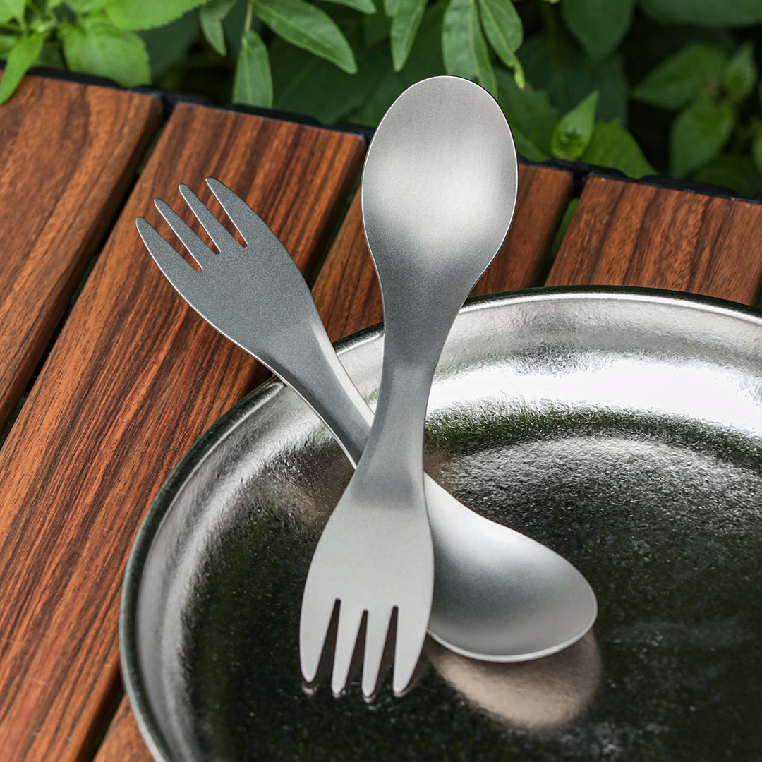 TIMZAAN TIMZAAN pure titanium fork and spoon｜Healthy・Lightweight・Luxury Living