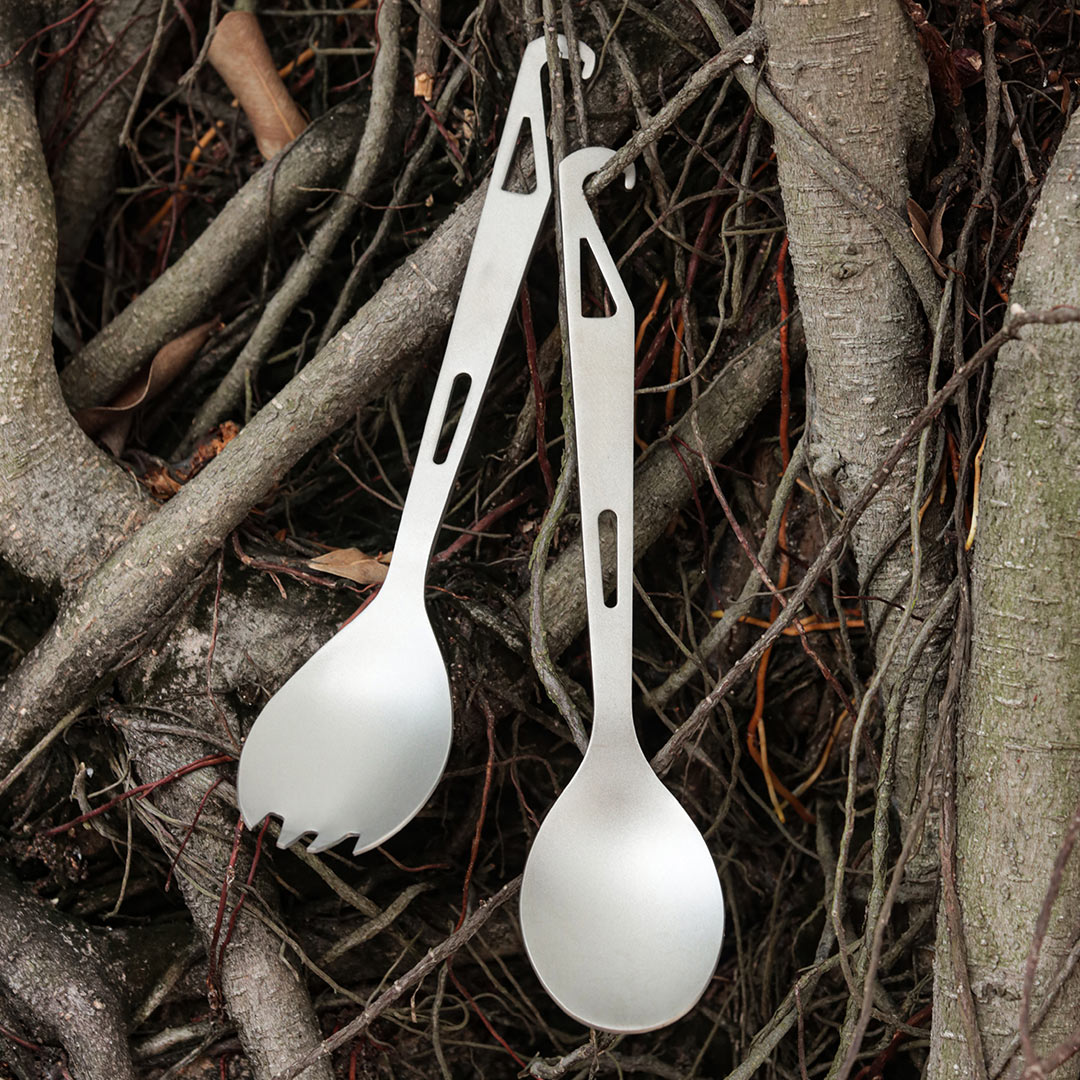 TIMZAAN TIMZAAN pure titanium hook knife, fork and spoon four-piece set｜Healthy・Lightweight・Luxury Living