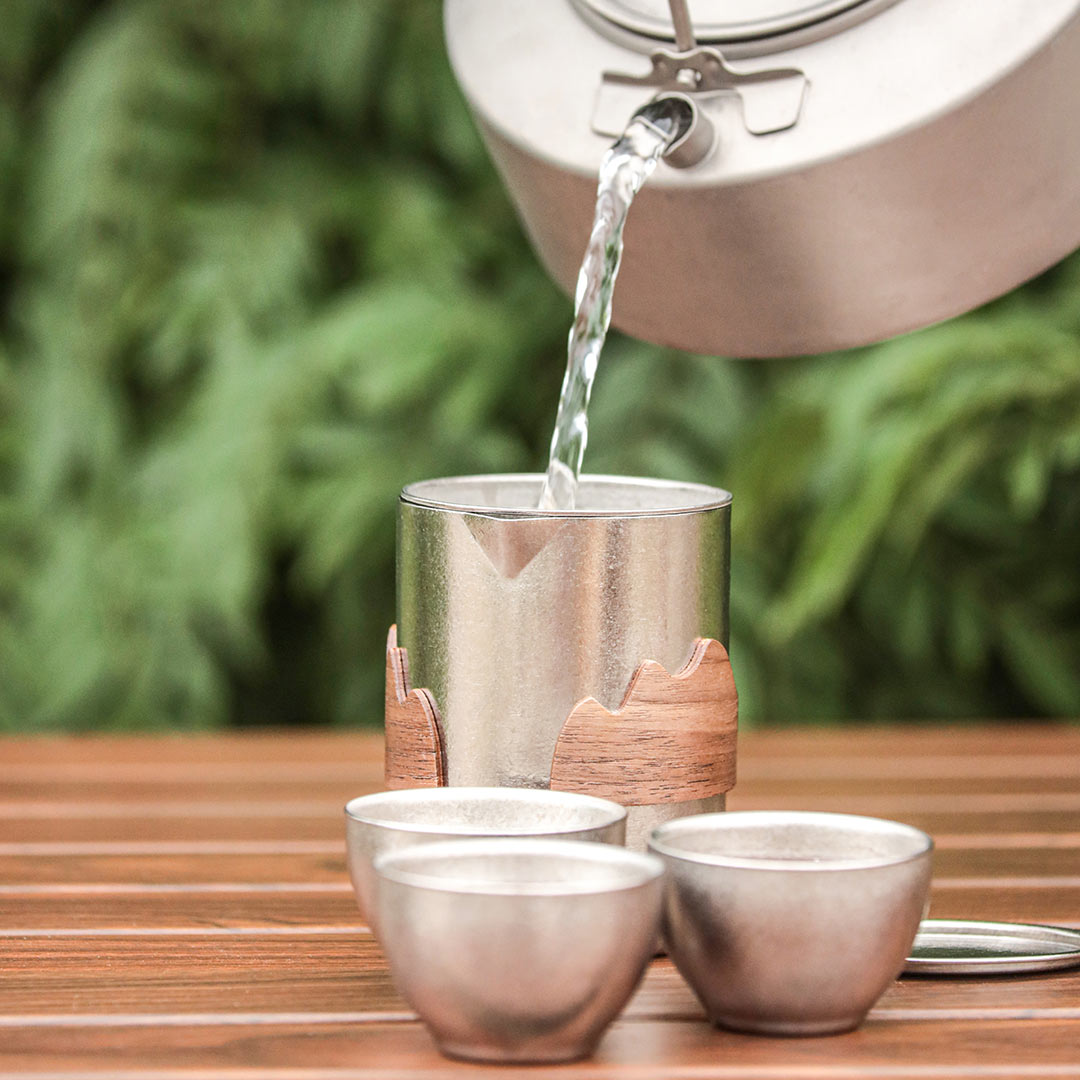 TIMZAAN TIMZAAN Pure Titanium Crystal Tea Infusion Set｜Healthy・Lightweight・Luxury Living