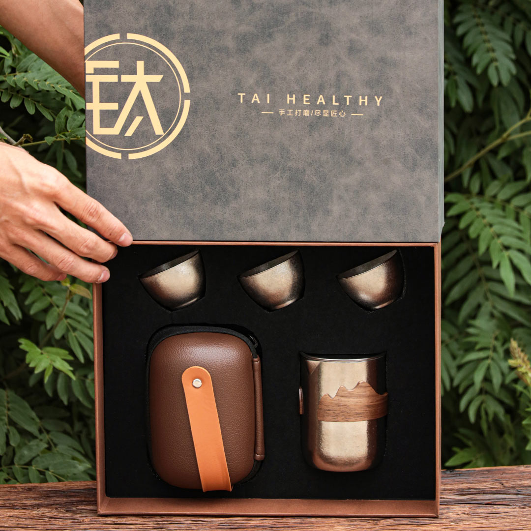 TIMZAAN TIMZAAN Pure Titanium Crystal Tea Infusion Set｜Healthy・Lightweight・Luxury Living
